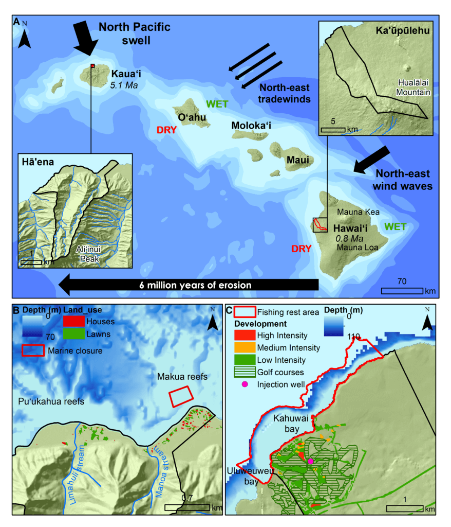 Hā‘ena and Ka‘ūpūlehu ahupua‘a location