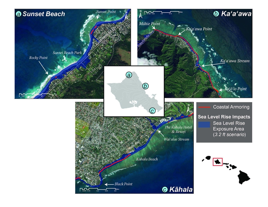 Sunset Beach, Kaʻaʻawa, and Kāhala study sites